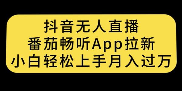 抖音无人直播番茄畅听APP拉新项目 百度网盘下载