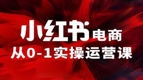 小红书电商从小白到精英实操运营课