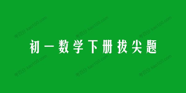 2021~2022学年初一数学下册拔尖题精选精练（人教版）[课件]