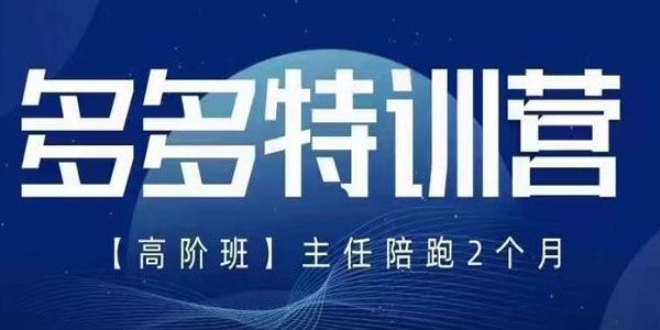 纪主任 5月最新多多特训营高阶陪跑班 百度网盘下载