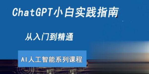 ChatGPT小白实践指南视频课 百度网盘下载