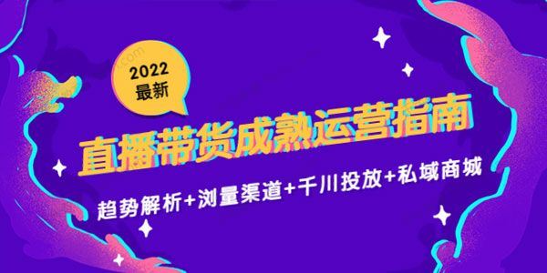 2022最新直播带货成熟运营指南 百度网盘下载