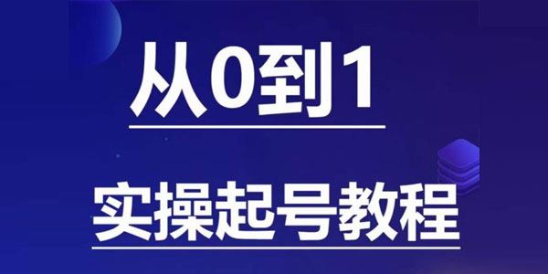 石野《小白起号实操教程》掌握起号技术了解流量核心 百度网盘下载