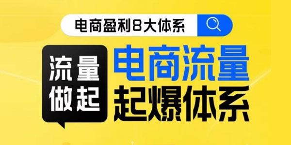 电商流量起爆体系线上课：八大体系流量篇 百度网盘下载