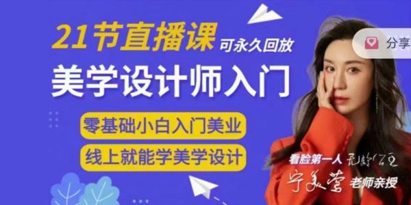 宁美莺老师：脸部美学设计师入门课 百度网盘下载