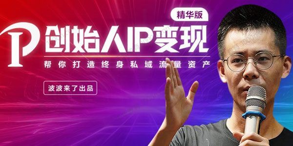 波波来了 创始人IP变现打造终身私域变现资产