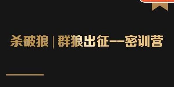 群狼出征密训营第3期:万能引流的底层逻辑公式