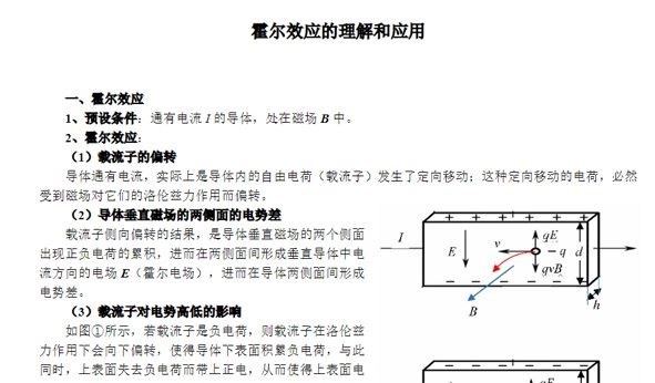 高三物理专题复习：霍尔效应的理解和计算（PDF版） 百度网盘下载