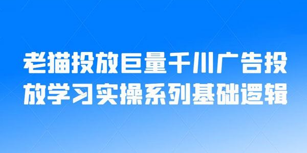 老猫《投放巨量千川广告投放实操基础逻辑》 百度网盘下载