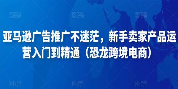 恐龙跨境电商：亚马逊广告推广产品运营入门到精通 百度网盘下载