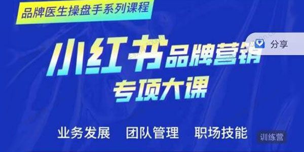 小红书品牌营销专项大课 品牌医生操盘手系列课程 百度网盘下载