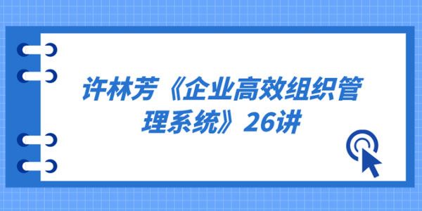 许林芳《企业高效组织管理》 百度网盘下载