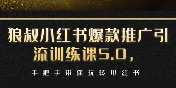 小红书爆款推广引流训练课5.0,手把手带你玩转小红书