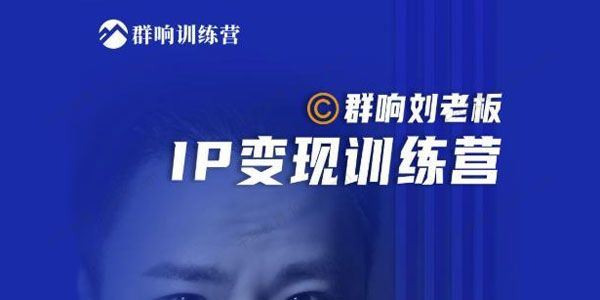 群响刘老板 IP变现训练营第6期：教你搞流量新姿势